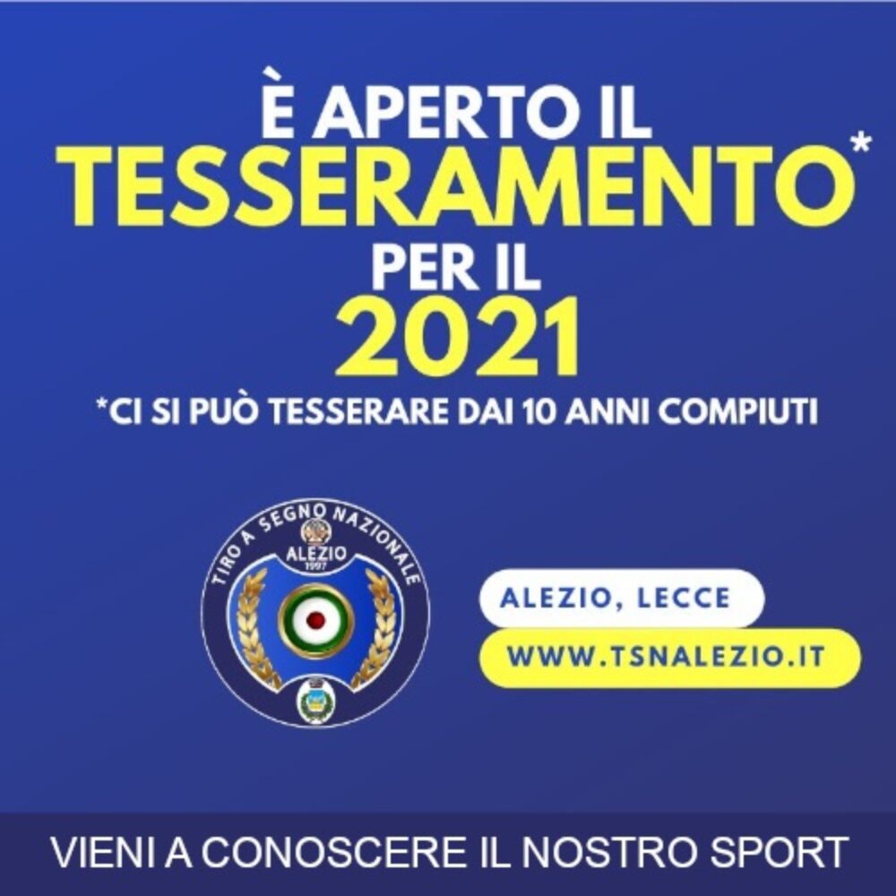 Aperte le iscrizioni per il 2021