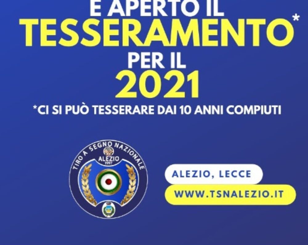 Aperte le iscrizioni per il 2021